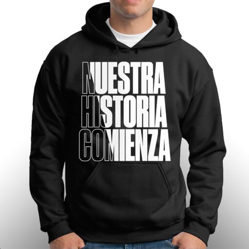 Nuestra Historia Comienza 2023 Leagues Cup Motto T-shirt