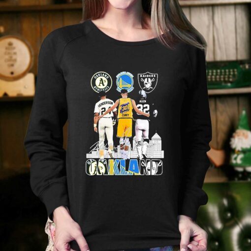 Oakland Athletics Henderson Golden State Warrios Curry Raiders Allen Shirt