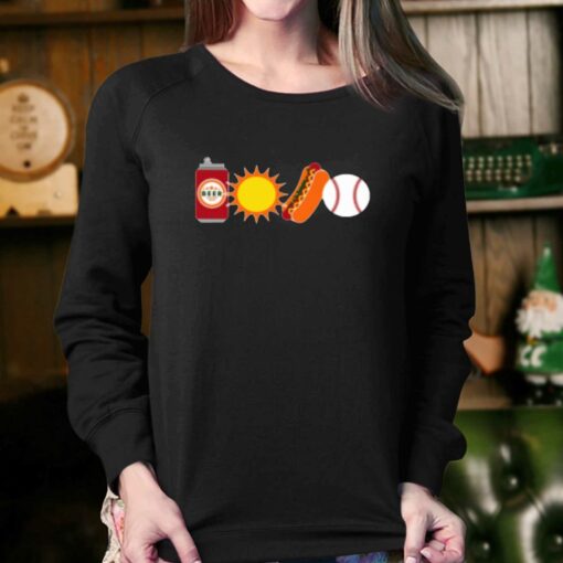 Obviousshirt Beer Sun Sausages Baseball T-shirt