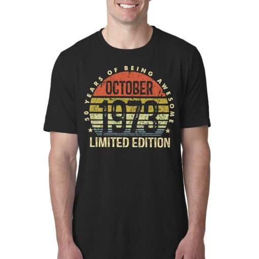 October 1973 50 Years Of Being Awesome Shirt