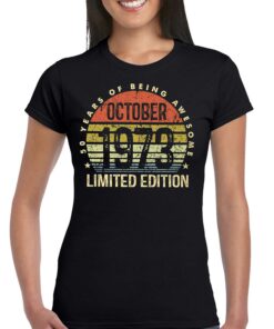 October 1973 50 Years Of Being Awesome Shirt