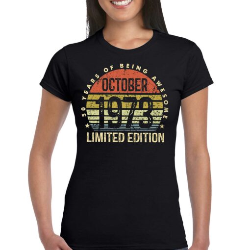 October 1973 50 Years Of Being Awesome Shirt