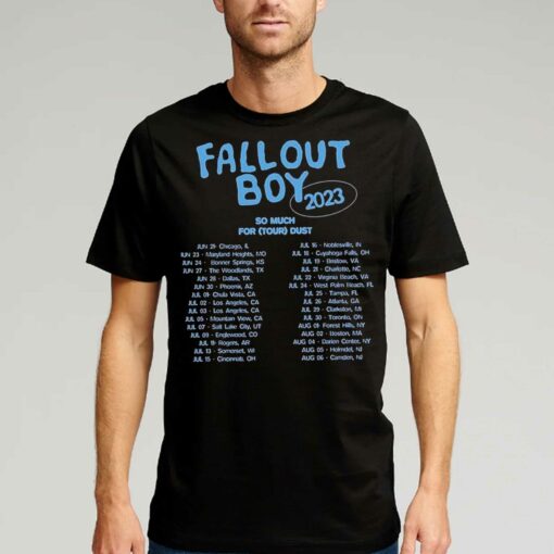 Official 2023 Fall Out Boy Unisex Bubbles So Much For Stardust Tour T-shirt