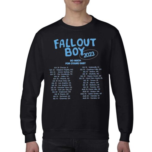 Official 2023 Fall Out Boy Unisex Bubbles So Much For Stardust Tour T-shirt