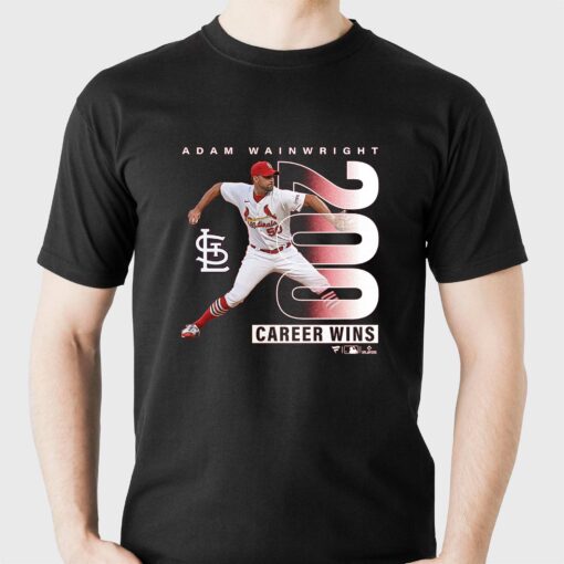 Official Adam Wainwright St Louis Cardinals 200th Career Win T-shirt