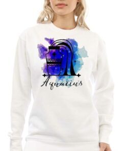 Official Aquarius Zodiac Watercolor Logo 2023 Shirt 4