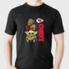 Official Baby Yoda And Baby Groot Hug Rugby Kansas City Chiefs 2023 T-shirt