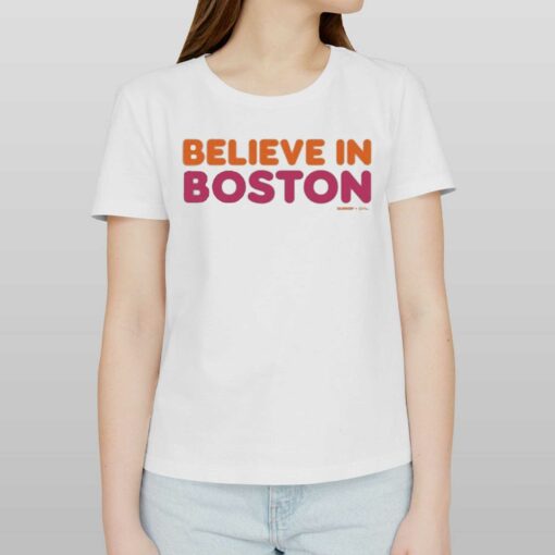 Official Believe In Boston X Dunkin T-shirt