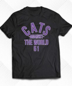 Official Cats Against The World 51 T-shirt Mike Bajakian Pat Fitzgerald