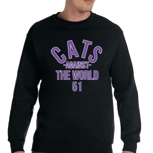 Official Cats Against The World 51 T-shirt Mike Bajakian Pat Fitzgerald