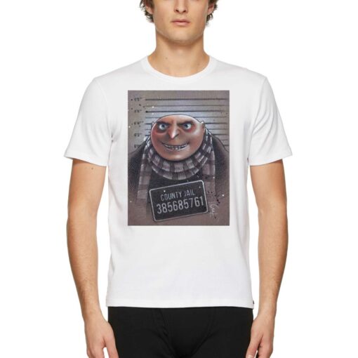 Official County Jail Gru Despicable Me Evil Genius Portrait Shirt