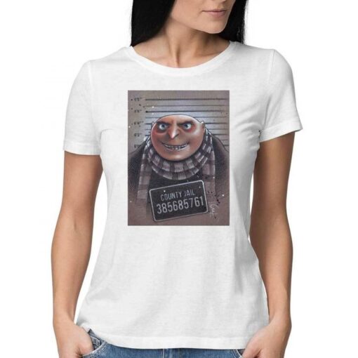 Official County Jail Gru Despicable Me Evil Genius Portrait Shirt