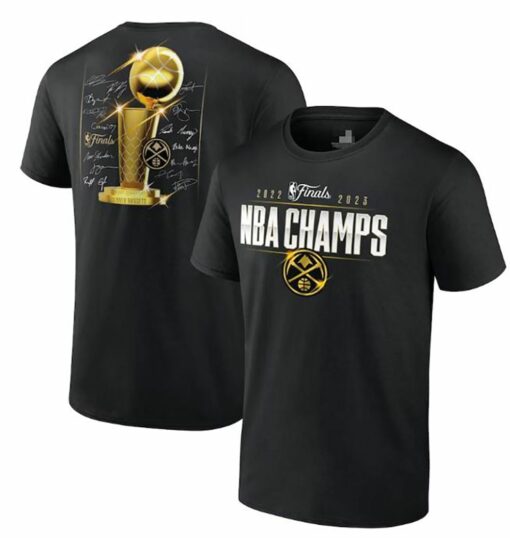 Official Denver Nuggets 2023 Nba Finals Champions Triple Threat Roster Signature T-shirt