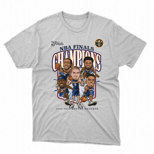 Official Denver Nuggets 2023 Nba Finals Champions Windmill Team Caricature T-shirt