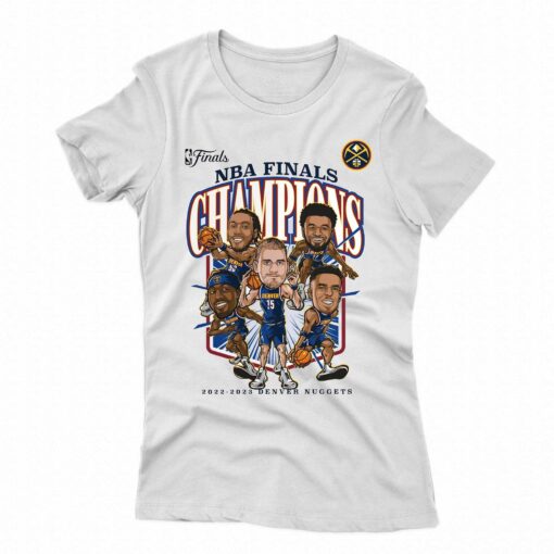 Official Denver Nuggets 2023 Nba Finals Champions Windmill Team Caricature T-shirt