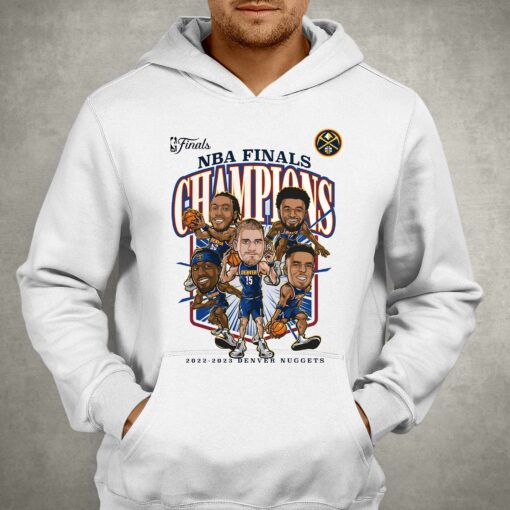 Official Denver Nuggets 2023 Nba Finals Champions Windmill Team Caricature T-shirt