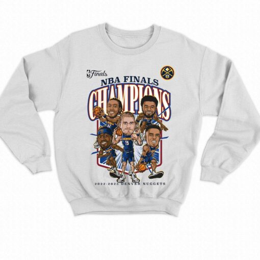 Official Denver Nuggets 2023 Nba Finals Champions Windmill Team Caricature T-shirt