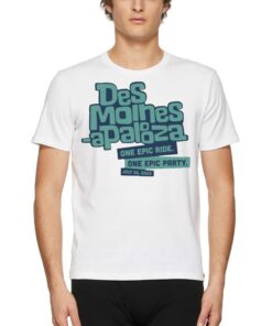 Official Des Moines-apalooza Text Logo Blue Shirt Official Des Moines-apalooza Text Logo Blue Shirt