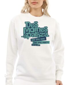 Official Des Moines apalooza Text Logo Blue Shirt 4