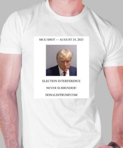 Official Donald Trump Mugshot Election Interference Never Surrender August 24 Shirt Official Donald Trump Mugshot Election Interference Never Surrender August 24 Shirt
