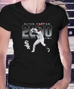 Official Elvis Andrus Chicago White Sox 2000 Hits T-shirt