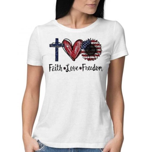 Official Faith Love Freedom Patriotic 4th Of July 2023 Shirt