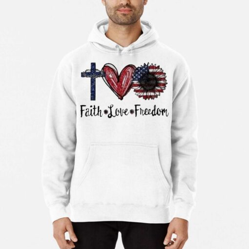 Official Faith Love Freedom Patriotic 4th Of July 2023 Shirt