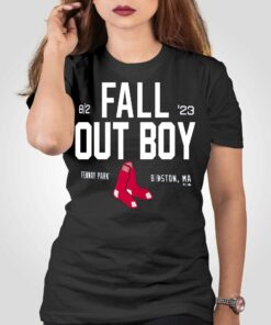 Official Fall Out Boy Boston Red Sox Fenway Park Tour Shirt