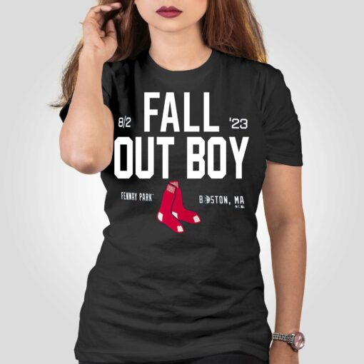 Official Fall Out Boy Boston Red Sox Fenway Park Tour Shirt