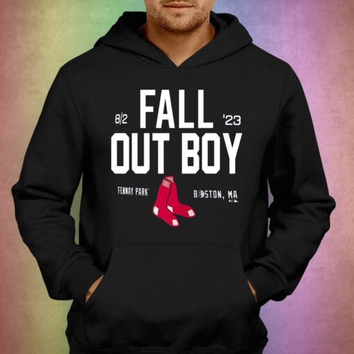 Official Fall Out Boy Boston Red Sox Fenway Park Tour Shirt