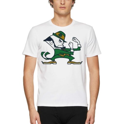 Official Frank Fleming Wearing Notre Dame Leprechaun Fighting Irish Shirt