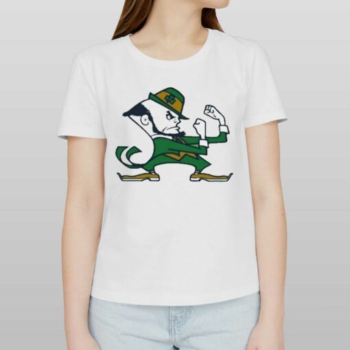 Official Frank Fleming Wearing Notre Dame Leprechaun Fighting Irish Shirt