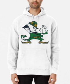 Official Frank Fleming Wearing Notre Dame Leprechaun Fighting Irish Shirt 3