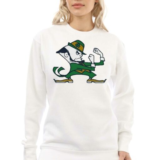 Official Frank Fleming Wearing Notre Dame Leprechaun Fighting Irish Shirt