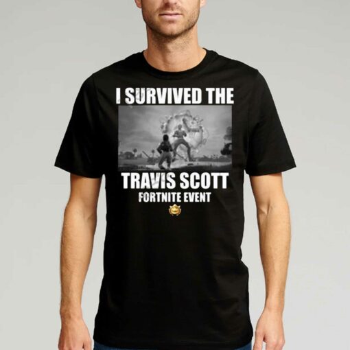 Official I Survived The Travis Scott Fortnite Concert T-shirt