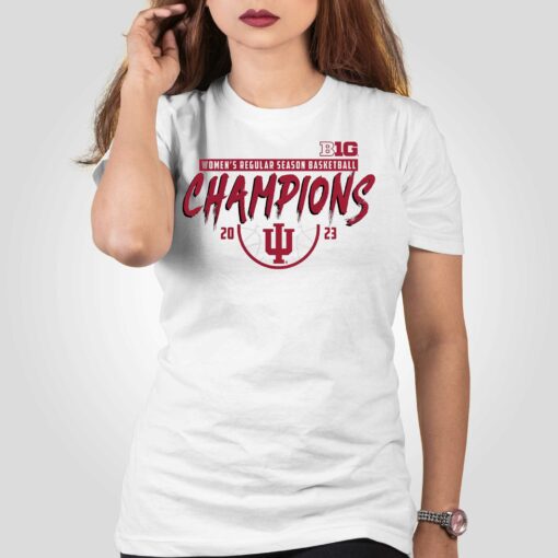 Official Indiana Hoosiers 2023 Big Ten Women’s Basketball Regular Season Champions T-shirt