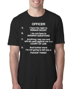 Official Lil Uzi Vert Wearing Officer I Have The Right To Remain Silent I Do Not Have To Answer Questions Shirt