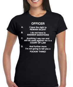 Official Lil Uzi Vert Wearing Officer I Have The Right To Remain Silent I Do Not Have To Answer Questions Shirt