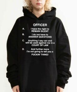 Official Lil Uzi Vert Wearing Officer I Have The Right To Remain Silent I Do Not Have To Answer Questions Shirt 3