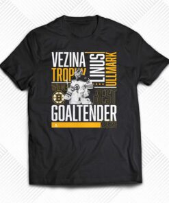 Official Linus Ullmark Boston Bruins 2023 Vezina Trophy Winner T-shirt Official Linus Ullmark Boston Bruins 2023 Vezina Trophy Winner T-shirt