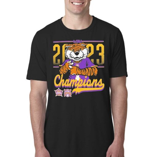 Official Lsu Tigers Baseball Womens Basketball Comfort Colors 2023 Dual National Champions Shirt