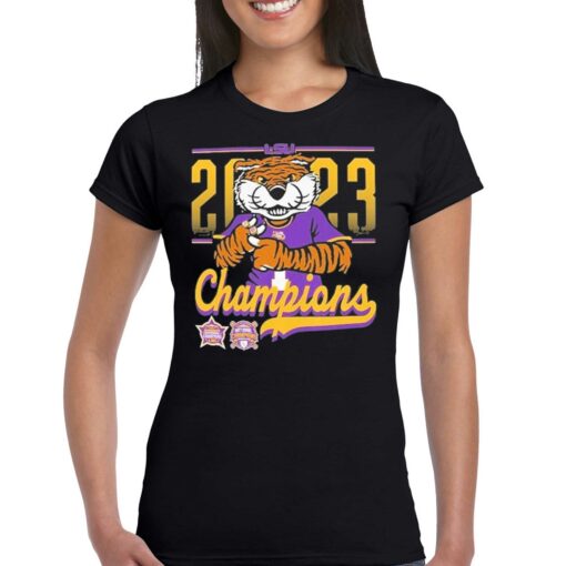 Official Lsu Tigers Baseball Womens Basketball Comfort Colors 2023 Dual National Champions Shirt