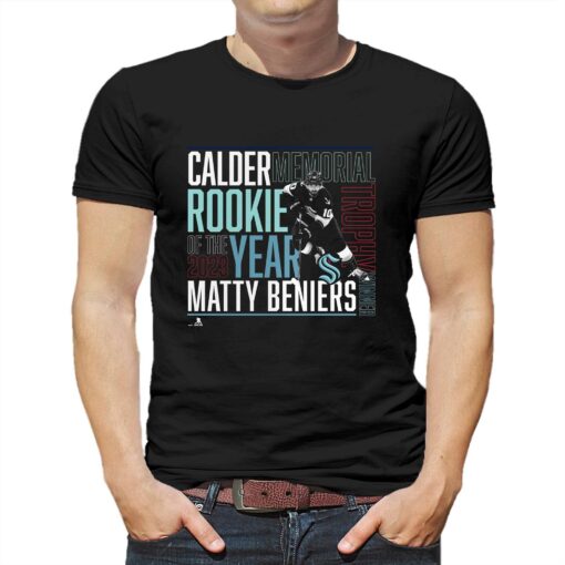 Official Matty Beniers Seattle Kraken 2023 Calder Trophy Winner T-shirt