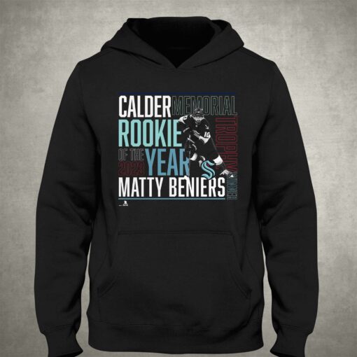 Official Matty Beniers Seattle Kraken 2023 Calder Trophy Winner T-shirt