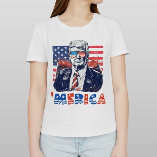 Official Merica Trump 4th Of July Usa Flag Shirt