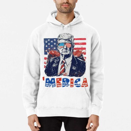 Official Merica Trump 4th Of July Usa Flag Shirt