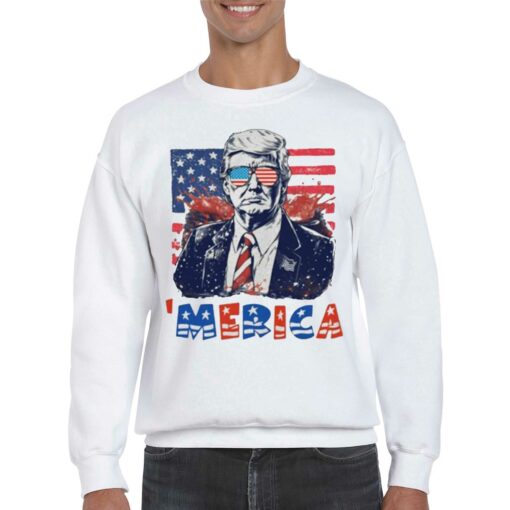 Official Merica Trump 4th Of July Usa Flag Shirt