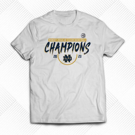 Official Notre Dame Fighting Irish 2023 Acc Women’s Basketball Regular Season Champions T-shirt