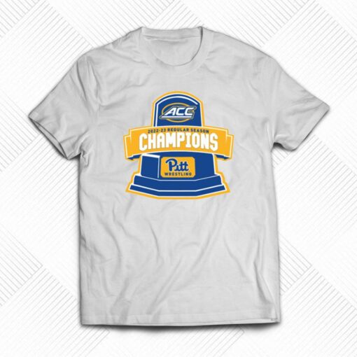 Official Pitt Panthers 2023 Acc Wrestling Regular Season Champions Matchup Shirt