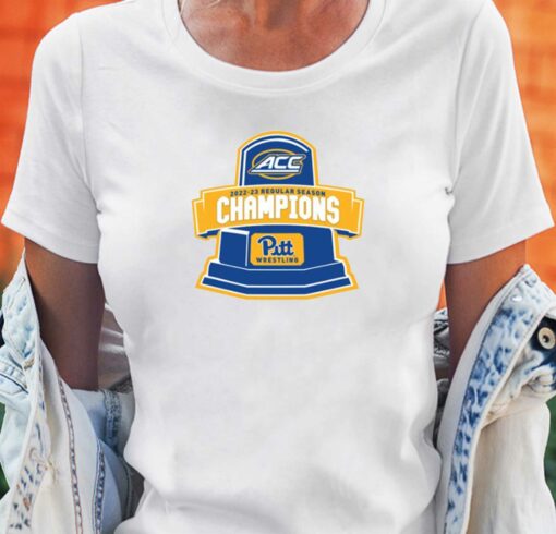 Official Pitt Panthers 2023 Acc Wrestling Regular Season Champions Matchup Shirt